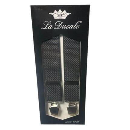 La Ducale bretelle taglie forti uomo colore fantasia nero 939/GL 003
