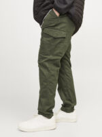 Jack & Jones pantalone cargo taglie forti uomo colore verde 12152279 - immagine 5