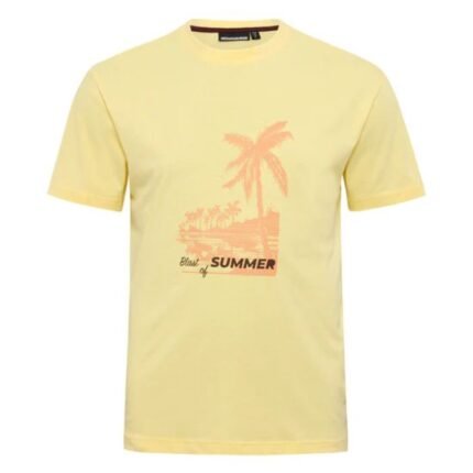 North Latitude t-schirt taglie forti uomo colore giallo 51323