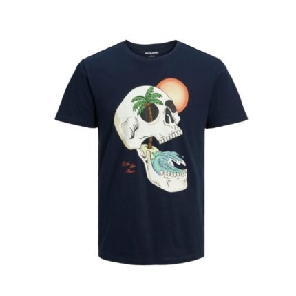 Jack & Jones maglia mezza manica taglie forti uomo colore blu navy 12231824